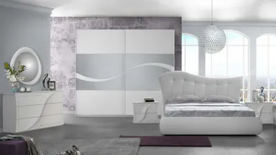 Produktbild von Schlafzimmer Mabel modern Strassteine am Kopfteil