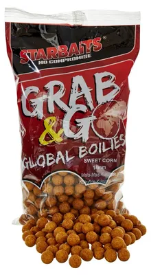 Produktbild von Starbaits Grab and Global Boilies Sorte Sweet Corn Inhalt 1000g