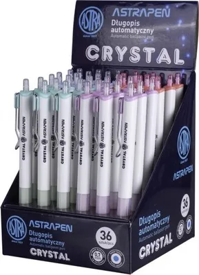 Immagine prodotto di ASTRA CRYSTAL, biros 0,7 mm, blu, supporto, miscela di colori, 201120004