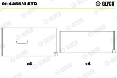 Produktbild von GLYCO 01-4255/4 STD Pleuellager für VOLVO 340-360 (343, 345) 340-360 Stufenheck (344)