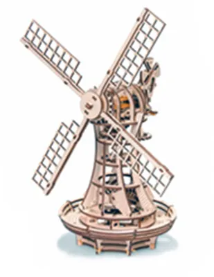 Zdjęcie produktu dla Puzzle 3D, Wiatrak, EWA, Drewno, 227 elementów