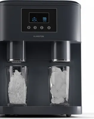 Produktbild von Klarstein Eiswürfelmaschine für Zuhause Camping Gastro, Schnelle Mini-Eiswürfelmaschine Klein, Profi Eismaschine für Crushed Eis, Große & Kleine Eiswürfel, 1,8L Wassertank, 15kg Eis in 24h