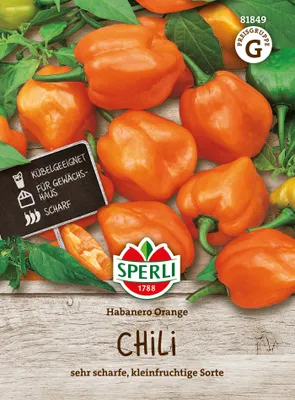 Produktbild von SPERLI Paprikasamen Habanero Orange Capsicum annuum 12 Pflanzen