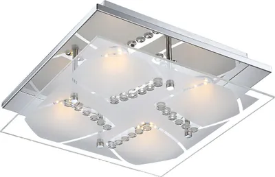 Produktbild von LED Deckenleuchte, Kristalle klar, Chrom, L 30cm