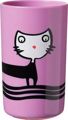 Productafbeelding van Tommee Tippee Stabiliserbeker Super Cup, 300 ml, geschikt vanaf 12 maanden, kattenmotief, paars