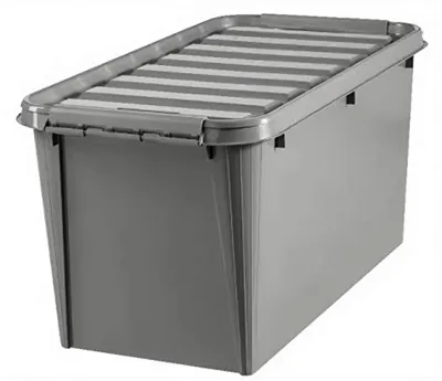Recycelte Aufbewahrungsbox, Kunststoff, 1 St., braun