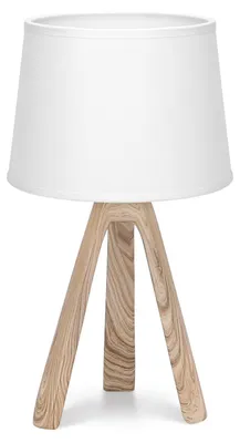 Produktbild von Aigostar Nachttischlampe aus Kunstharz im Vintage-Design, Tischlampe mit Stoffschirm, E14 Fassung, Kabelschalter, Tischleuchte für Schlafzimmer, Wohnzimmer, Geschenk - H31cm