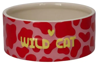 Produktbild von Gift Company Futternapf Love Pets Wild Cat Pink (17cm)