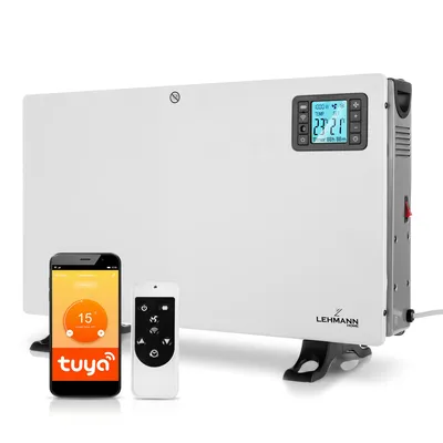 Produktbild von Lehmann Konvektor Heizung Heizkörper 2000W ,Elektroheizung mit 3 Heizstufen 750/1250/2000W, mit LED-Anzeige, APP Wi-fi