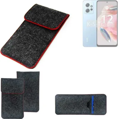 Produktbild von K-S-Trade Handy Schutz Hülle kompatibel mit Xiaomi Redmi Note 12 Global Schutzhülle Handyhülle Filztasche Pouch Tasche Case Sleeve Filzhülle