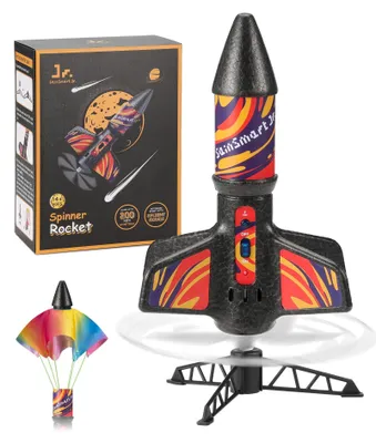 Produktbild von SainSmart Jr. Rakete Spielzeug mit Fallschirm, bis 61 m (Flame)