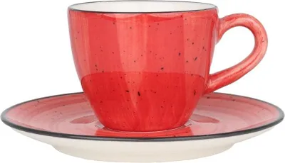 Image de Bonna Aura Passion - Tasses à espresso et soucoupes - 80 cc - Porcelaine - Lot de 6