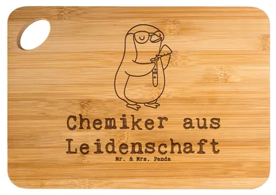 Produktbild von Mr. & Mrs. Panda Hackbrett Chemiker Leidenschaft - Transparent - Geschenk, Brett, holzschneidebrett, Schneidebrett, Studium, Labor, Spruch, Holzbrett, Forschung