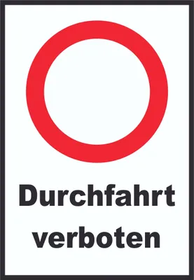 Produktbild von Durchfahrt verboten Schild A4 (210x297mm)