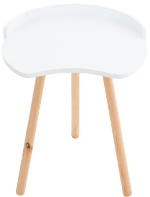 Immagine prodotto di In And OutdoorMatch tavolino Jeroen - Tavolo - 54 x 45 x 49 cm - design minimalista - bianco e legno naturale