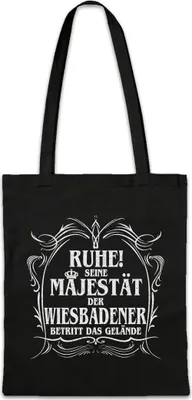 Produktbild von Urban Backwoods Seine Majestät Der Wiebadener, Stofftasche, Farbe: Schwarz