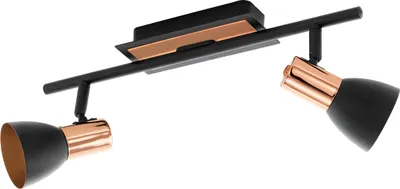 Produktbild von BARNHAM Spot - L39,5 x B7 cm - schwarz, kupfer - 2X3W inkl. - IP20