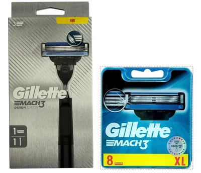 Produktbild von Gillette Mach3 Rasierer Design Edition + 8 Rasierklingen