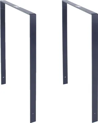 Produktbild von 2 x Fahrradanlehnbügel 115 x 76 cm Flachstahl 13 mm Anthrazit Einbetonieren Fahrradständer Parker Typ U
