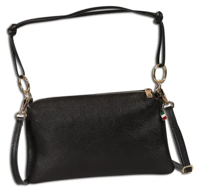Image de Sac bandoulière Florence Damen en cuir, couleur noire, modèle OTF861S1