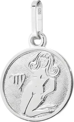 Produktbild von Jungfrau Sternzeichen 925 Sterlingsilber 12mm Kettenanhänger Zodiak Horoskop