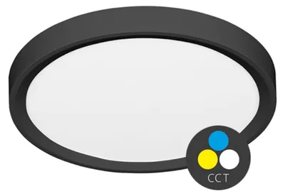 Image de Circuit d'éclairage LED Ecolite 32 W, 40 cm, température de couleur 3840 lm, indice de protection IP40, bord noir W007-CCT/32W/CR