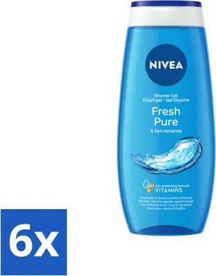 Imagen del producto de NIVEA - Gel de ducha - Fresh Purity - Piel refrescante - 250 ml - Paquete económico - 6 unidades