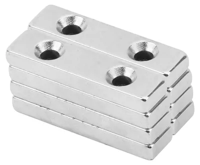 Neodym-Rechteckmagnete, 8 St., 40×10×5 mm, 30 kg Haftkraft