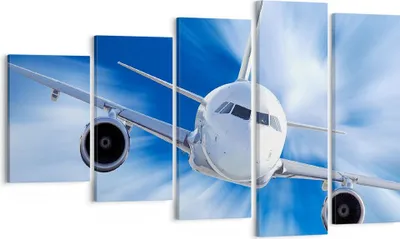 Produktbild von Bild auf Leinwand - Leinwandbild - Luftfahrt Flugzeug Flug - 100x60cm - Wand Bild - Wanddeko - Leinwanddruck - Bilder - Kunstdruck - Wanddekoration - Leinwand bilder - Wandkunst - EG100x60-2537