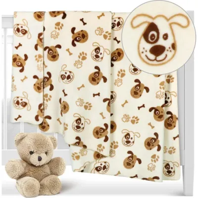 Zdjęcie produktu dla Koc dziecięcy ELLA – 100 x 150 cm – brązowy, beżowy