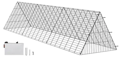 Image de Cage de transport pour volailles - Dimensions : 300 x 71 x 61,5 cm - Acier Q195