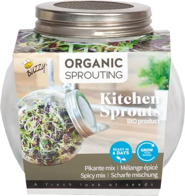 Produktbild von Keimgemüse Pikanter Salatmix - Biologisch inkl. Anzuchtset - Gemüsesamen