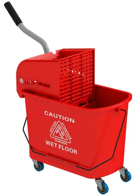 Zdjęcie produktu dla SUGIFT, wiadro do mycia na kółkach, plastikowe, czerwone