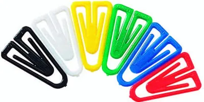 Produktbild von Büroklammern Plastiklips 35mm VE=200 Stück Grundfarben sortiert
