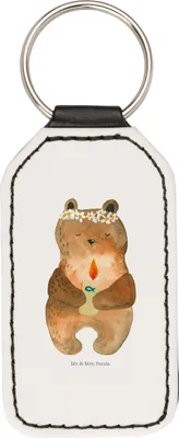 Produktbild von Mr. & Mrs. Panda schlüssel anhänger Bär Kommunion - Weiß - Geschenk, Taschenanhänger, Teddy, Schlüsselanhänger, Katholisch, Mit Spruch, schlüsselbund, Gottes Segen