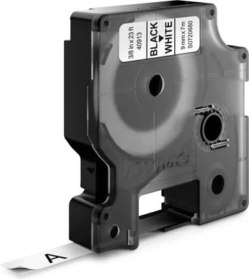 Immagine prodotto di Dymo® 2093096 Nastro per scrittura D1 in poliestere - 7 m x 9 mm, nero/bianco, confezione da 10