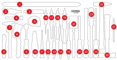 Image de KS TOOLS Garniture vide en mousse pour 813.1036 ( 813.1036-97 )