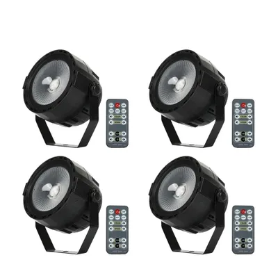 Produktbild von LED-Par-Beleuchtung, drahtlose Fernbedienung, RGB-Farbmischung, 4PCS, EU-Stecker