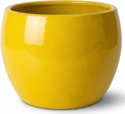 Produktbild von Provencelia ROMULUS Blumentopf groß, Keramik, frostfest, Gelb, Ø31 x H23 cm