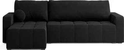 Produktbild von Masseno Ecksofa VOLIRA mit Schlaffunktion L-Form, Sofa mit Bettkasten, Wohnzimmersofa, Couch, Soffa, Bettsofa, Couchgarnitur- Schwarz, KRONOS 07