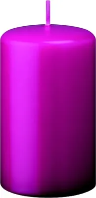 Produktbild von 4er Set Oster, Frühling, Stumpenkerzen Fuchsia Pink 10 x Ø 6 cm