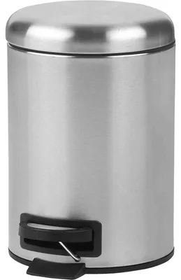 Produktbild von B&S Kosmetikeimer Edelstahl Matt 3L mit Tretfunktion für Bad und Küche