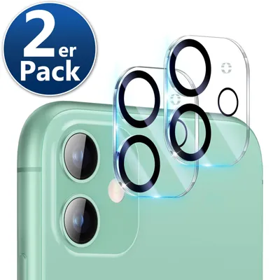 Produktbild von Kameraschutz Glas für iPhone 11 Schutzglas Kamera Linsen Panzer Schutz Folie, 2 Stück