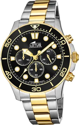Produktbild von Lotus Edelstahl Herren Uhr Armbanduhr silber gold Fashion Khrono D2UL18757/2