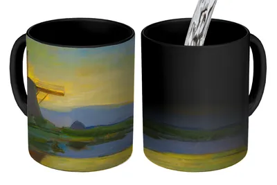 Obrázok produktu pre MuchoWow® Magický pohár Mlyn Eastzijdse - Piet Mondrian 350 ml Pohár na zmenu farby Darček Nápad na darček - Foto hrnček