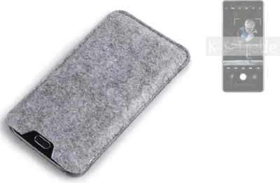 Produktbild von K-S-Trade Filz Handyhülle kompatibel mit Xiaomi 12S Pro Schutzhülle Filztasche Filz Tasche Case Sleeve Handy Hülle Filzhülle grau