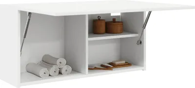 Produktbild von "2026 Promotion" Bad-Wandschrank - Badezimmerschrank - Weiß 80x25x40 cm Holzwerkstoff - Badezimmer CC32042