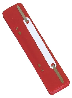 Image de Pinces à reliure en PP avec perforation (25pcs) - rouge