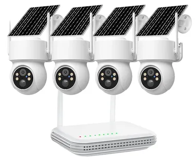 Image de Système de vidéosurveillance, 4 caméras, fonctions de reconnaissance intelligentes, NVR 8 canaux pour 4 caméras
