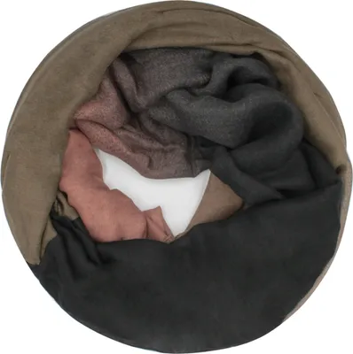 Produktbild von Glamexx24 Loop Schal warme und weiche Schlauchschal Streifen Farbverlauf Tuch Damen-Farbe: Braun Dunkelbraun